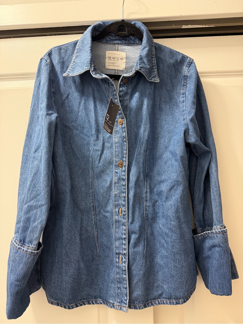 Primark Blue Denim Button-Down Shirt